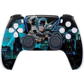 Skinit Decal Gaming Skin Compatible with PS5 Controller - Officially Licensed DC Comics Batman Throwing Batarang Jim Lee Art Design