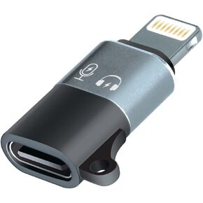 Bower XYST USB-C إلى محول صوت Lightning OTG للميكروفونات اللاسلكية ، و iPhone/iPad متوافقة