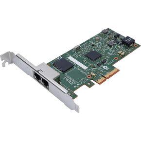 Gigabit Network Card, 10, 100, 1000Mbps, PCIE Ethernet Server Adapter I350 - T2 with Built in QoS, Flexible Virtualization for Servers, 2 Network Ports, RJ45 Interface