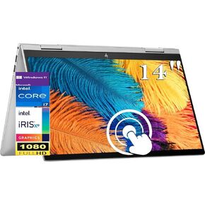 HP Envy x360 2-in-1 14" FHD Touchscreen Laptop, Intel Core i7-1335U Processor, 16GB RAM 1TB SSD, Wi-Fi 6E, Bluetooth 5, Backlit Keyboard, Fingerprint reader, Micro SD Reader, Windows 11 Home, Silver
