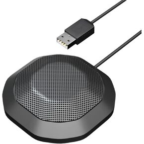 Computer Microphone,Portable USB Conference Microphone 360° Omnidirectional Condenser Computer PC Mic with Touch Mute Plug and Play Compatible with Windows MacOS for PC Lap Video Conference