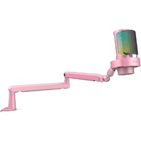 FIFINE USB Gaming Microphone and Boom Arm Kit, PC Condenser Desktop Mic for Video Creation With RGB Control, Gain Knob, Streaming Computer Bundle With Metal Arm Stand for YouTube (A8P+BM88P)