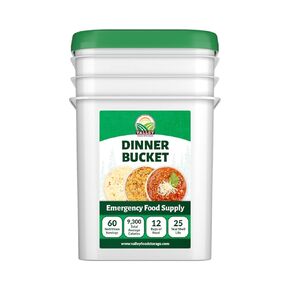 60 Serving Dinner Bucket | Premium Emergency Food Supply | Non-GMO Easy Prep Survival Food 25 Year Shelf Life | Camping Food, Backpacking Meals, Prepper Supplies | Valley Food Storage Packaged in USA