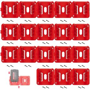 7 Pack Battery Holder Compatible with M18 18V Battery Dock Holder, Wall Mount Batteries Storage for Work Van, Shelf, Toolbox Garage, Workshop
