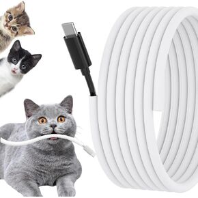 Cord Protectors from Pets No Chew, 1/4 inch 10ft Wire Protector Cord Covers for Pets, Flexible Cable Sleeve Cord Management for TV/Computer/Electric Wires/Phone Charging Cables, White
