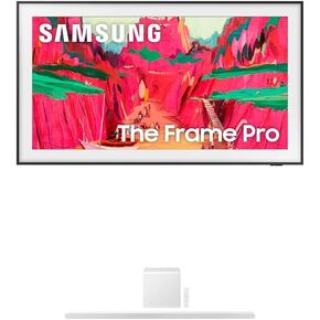 Samsung 75-Inch Class The Frame Pro LS03FW 4K Neo QLED Mini LED Smart TV (2025 Model) S801D 3.1.2ch Soundbar w/Wireless Dolby Atmos Audio, Ultra Slim Design, HW-S801D/ZA