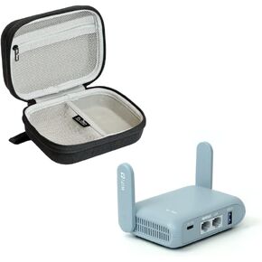 GL.iNet GL-MT3000 (Beryl AX) Pocket-Sized Wi-Fi 6 AX3000 Wireless Travel Gigabit Router & Gadget Organizer Case (Black)