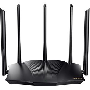 Tenda WiFi 6 Gaming Router, AX3000 Dual Band Gigabit Wireless Router for Home, Long Range Coverage with 5 * 6dBi High-Gain Antennas, High Speed with 4 Gigabit Ports, Support WPA3, VPN(RX12Pro)