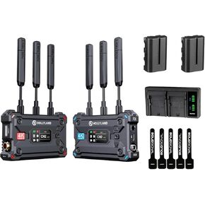 Hollyland Pyro S اللاسلكي نظام نقل الفيديو | HDMI/SDI Streaming | ما يصل إلى 1300 قدم ، زمن انتقال منخفض ، 4K30 | يتضمن بطاريات 2 × NPF-570 وشاحن البطارية وعلاقات الكبلات الصلبة