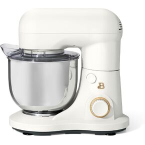 Beautiful Stand Mixer 3.5 Qt, Lightweight & Powerful, 300W Motor, 12 Speed Settings, Chic Tilt-Head Design by Drew Barrymore (White Icing)