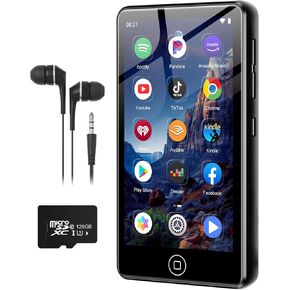 144GB MP3 Player with Bluetooth and WiFi,MP3 & MP4 Players with 4.02-inch Touchscreen and Speaker,Spotify Music Players with Pandora,Audible,Amazon Music,Spotify,Play Store,Up to 512GB