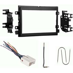 Double DIN Car Stereo Install Kit Compatible with Ford F-250/F-350/F-450/F-550 for 2008, 2009, 2010, 2011, & 2012 - No Factory Amplifer System