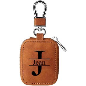 Personalized Bluetooth Cover - Customized Engraved Name/Logo, Earphone Protection Cover, Leather Earphone Shell Key Bag, Gift for Dad and Son on Festivals