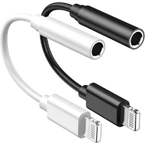 [Apple MFi Certified] iPhone 3.5mm Headphone Jack Adapter,2 Pack Apple Lightning to 3.5mm Earphones Jack Adapter Cord Dongle Aux Cable Converter Accessories Compatible with iPhone14 13 12 11/Xs/XR/8