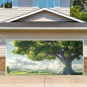 13x6ft Spooky Zombie Warning Garage Door Flag, 'Zombies Inside, Enter at Your Own Risk!' Themed flag for Home, Party, or Event