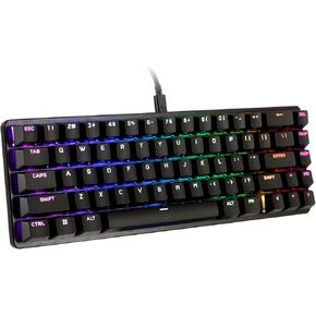 Wired Mechanical Keyboard,RGB Backlit Ultra-Compact 65% Layout 67Keys Gaming Keyboard,Hot Swappable Keyboard,Gateron Red Switch