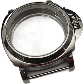 44mm Watch Case compatible with Eta6497/6498 For ST36 Watch Movement Stainless Steel Silver Shell watch case