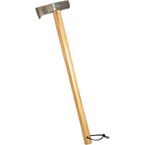 Prandi Axes German C45 Forged Carbon Steel Splitting Maul-Hickory Handle with Leather String - Ideal for Firewood, Splitting, and Chopping - 35.43" L x 8.27" W, 3500g Head 3.015.35.7.CH - No Sheath