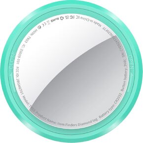 Air Tracker Tag 1 Pack, Bluetooth Key Finder Compatible with Apple Find My (iOS Only), Item Locator for Luggage/Bags/Wallet, Replaceable Battery, Mint Cyan