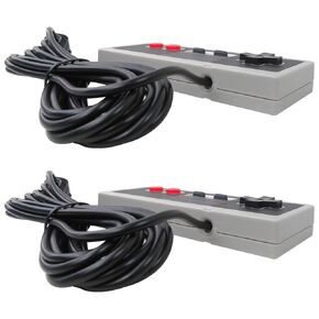 ATIODYUUK New 2 Pack Plug & Play Black Controller for NES Classic Edition/Mini w/ 10ft Cable