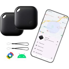 Air Tag for Android 1 Pack,Google Certified Android Tracker Tags,Smart Tags for Android for Google Find My Device(Find Hub) App Key Finder/Luggage Tracker/Item Locator for Wallet,Bag-Black