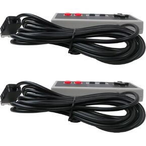 GRABOTE New 2 Pack for Nintendo Classic Edition Controller For Replacement, With Extended 3m/ 10ft Cable