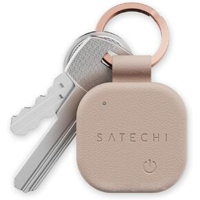 Satechi FindAll Keychain with Find My, Wireless Rechargeable, Location Tracker, Left-Behind Alerts, Loud Audible Chime, Works with iPhone, iPad, Mac – Black