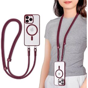saxsion Phone Lanyard with Double Metal Buckle, Anti-Theft Crossbody Strap for iPhone, Heavy-Duty Adjustable Neck Holder in Kuwait