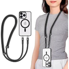 Phone Lanyard, Anti-Theft Crossbody Strap for iPhone, Adjustable Cell Phone Neck Holder with Non-Adhesive Tether Tabs