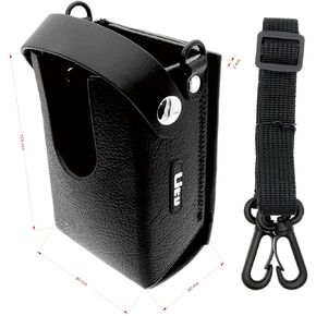 Two-Way Radio Case Leather Case with 3" Fixed Loop D-Ring for Datalogic 94ACC1386, BT-26, Falcon X3 PN:Datalogic
