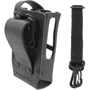 Two-Way Radio Case Leather Case with 3" Fixed Loop D-Ring for Motorola R7 PN:Motorola PMLN8299, PMLN8299A