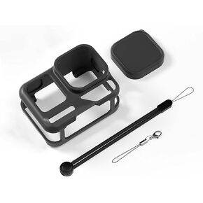 Durable Protective Case for Insta360 Ace Pro2 Camera Silicone Sleeve Accessories (Black)