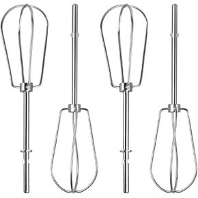 4Pcs W10490648 Hand Mixer Attachment Beaters for KitchenAid, Replacement Beaters for Kitchenaid Hand Mixer KHM2B, AP5644233, PS4082859 - Turbo Beaters for Kitchenaid Hand Mixer