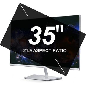 Computer Privacy Screen 35 Inch Removable -Anti-Scratch -Anti-Spy Privacy Filter Shield -Anti-Glare Blue Light Eye Protection Filter Film,Two Installation Methods,21:9 Widescreen Monitor