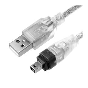 1.5m 1394 Firewire USB 2.0 to 4pin to 6pin Data Cable IEEE 1394 Connection Cable Camera DV Acquisition Card(4-4)