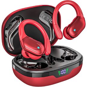 Wireless Earbuds Bluetooth Headphones 80hrs Playback Ear Buds Power Display with Noise Canceling Mic Headsets for Sports/Workout/Running Black