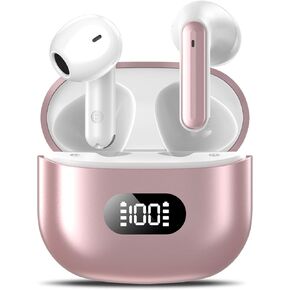 Wireless Earbuds,Bluetooth in Ear Buds with Immersive Surround Sound Stereo,Tap-Control,48 Hours Playtime,Bluetooth 5.4 LED Display Charging Case,IPX7 Waterproof Fit iPhone&Andriod Sports Workout