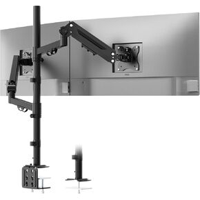 Stacked Monitor Mount - Extra Tall Vertical Monitors Stand for 17-40 Inch Screen, Fully Adjustable and Hold 26.4 lbs per Arm, VESA 75/100 mm