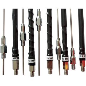 Shark Antennas S-F5S 5-Pack (10, 15, 20, 40, 75M) Mono Band Mobile Vertical Antennas with 3/8x24 Threads, Handles 250W Max