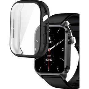 Watch Cases Compatible with TRAUSI TG08 1.83" Smart Watch, TPU Case with Screen Protector, Protecting Watch Body & Screen