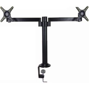 DL-TLD-A2 405mm Height Adjustable 10-27" Screen 8kg Big Base Desktop Swivel Arm Double Monitor Stand for Desk(Clamp and Grommet)
