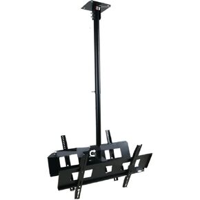 30-65 Inch Dual Screen LED LCD TV Ceiling Mount Lifting 90-130cm 360 Swivel Max. VESA 45 * 67CM Double TV Bracket Hanger