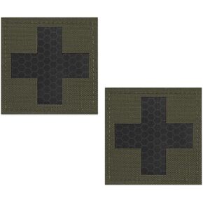 Petac Gear Medical Cross Patch 2 "× 2" ، دعم خط ربط تصحيح التصحيح التكتيكي الطبي (2 أجهزة كمبيوتر ، RG)