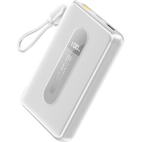 5V/2A Portable Charger 10000 mAh For Heated Vest,Jacket,Staium Seats,Pant,Camping Chair,22.5W Fast Charing Power Bank Bulit-in USB-C Cable andd Lanyard Battery Pack For iPhone,iPad,Anddroid (Black)