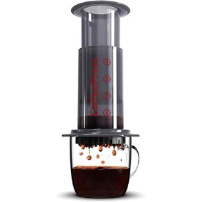 Coffee and Espresso Maker - Manual Coffee Presser 1 to 3 Cups Per Pressing (Clear)
