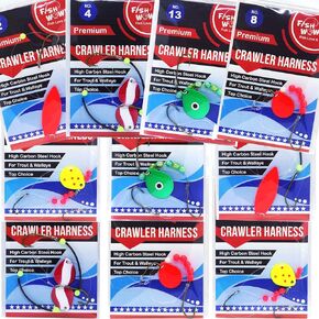 Fish WOW!® 10 Packs 5-Style Crawler Harness Walleye Spinner Rig 2-Hook & 3-Hook