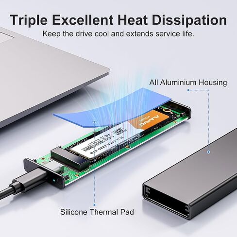 Maiwo M.2 SATA SSD العلبة ، USB3.2 Gen1 Type-A إلى Sata NGFF M.2 قارئ محول محرك الحالة الصلبة ، الدعم مفتاح B+M ، ABS عالي القوة (K1714S) in Kuwait