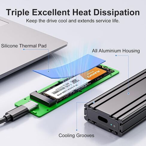 Maiwo M.2 SATA SSD العلبة ، USB3.2 Gen1 Type-A إلى Sata NGFF M.2 قارئ محول محرك الحالة الصلبة ، الدعم مفتاح B+M ، ABS عالي القوة (K1714S) in Kuwait