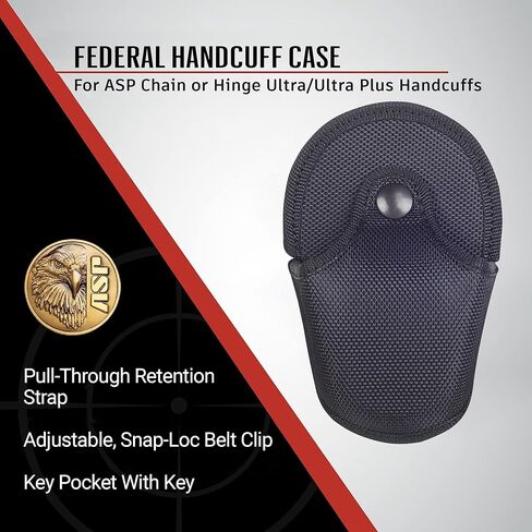 ASP, Inc. Federal Handcuff Case Handcuffs, Police Gear for Duty Belt and Handcuffs, Law Enforcement Gear, Personal Defense Equipment, Security Guard Equipment, Handcuff Case for Duty Belt in Kuwait