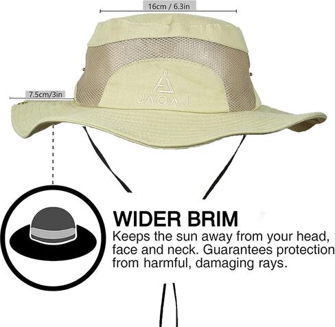 Mens Sun Hat Wide Brim Summer Safari Hat, Cotton Fishing Boonie Hat UV Hats, Mesh Bucket Gardening Hats in Saudi Arabia